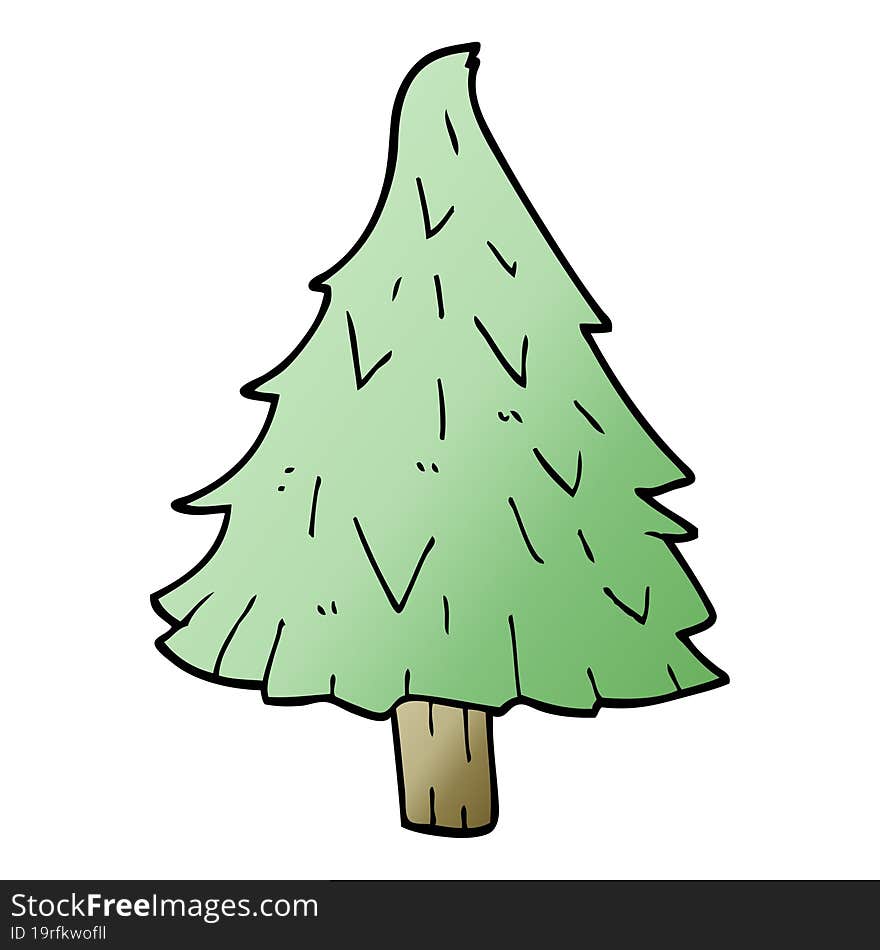 cartoon doodle christmas tree