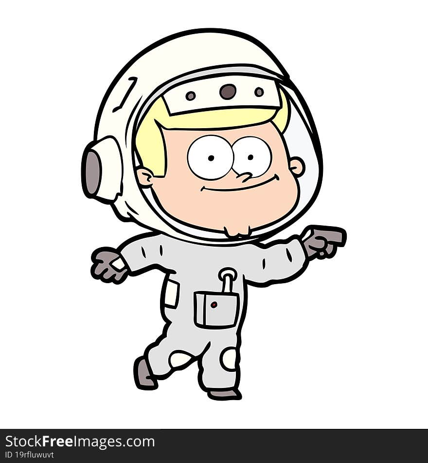 happy astronaut cartoon. happy astronaut cartoon