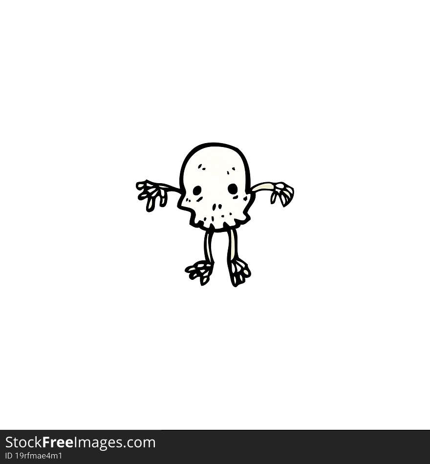 skull cartoon character