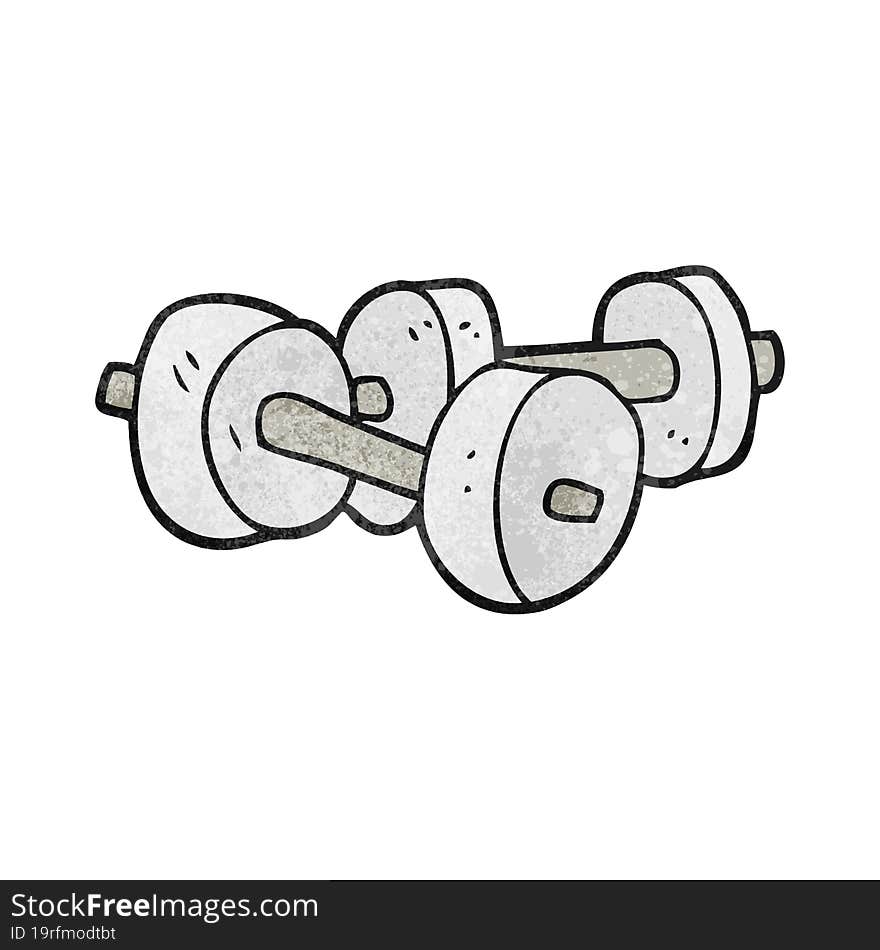 textured cartoon dumbbells