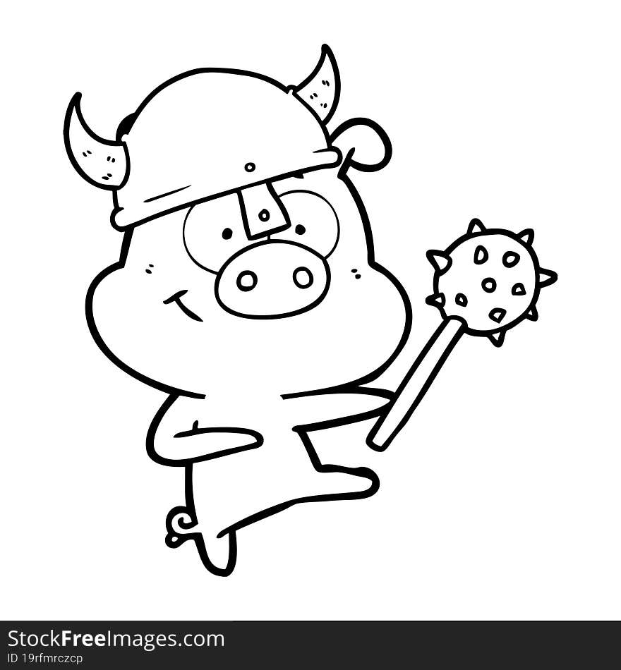 cartoon pig pointing. cartoon pig pointing