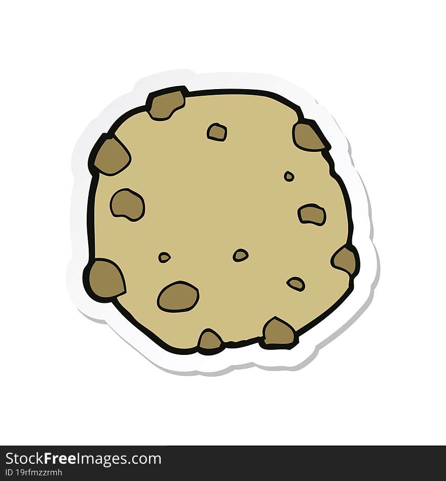 sticker of a cartoon cookie