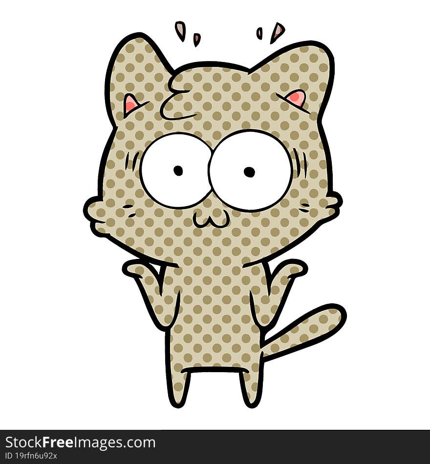 cartoon surprised cat. cartoon surprised cat