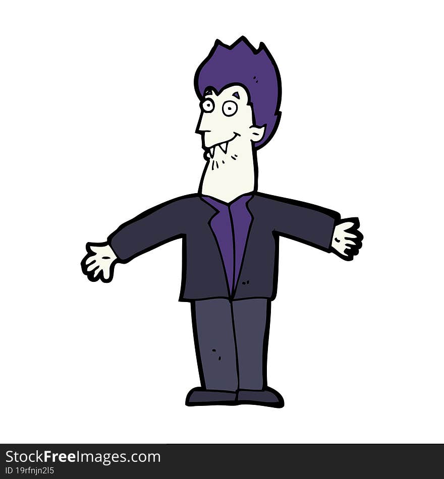 cartoon vampire man