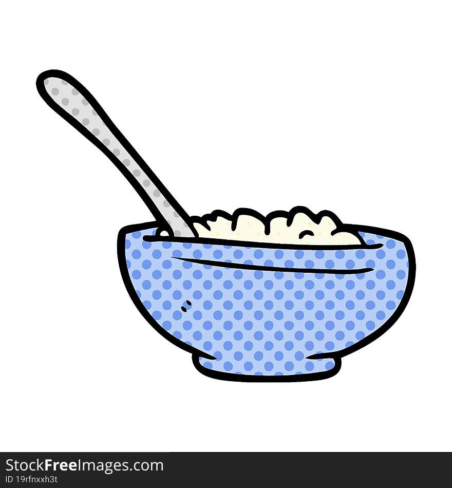 cartoon bowl of rice. cartoon bowl of rice