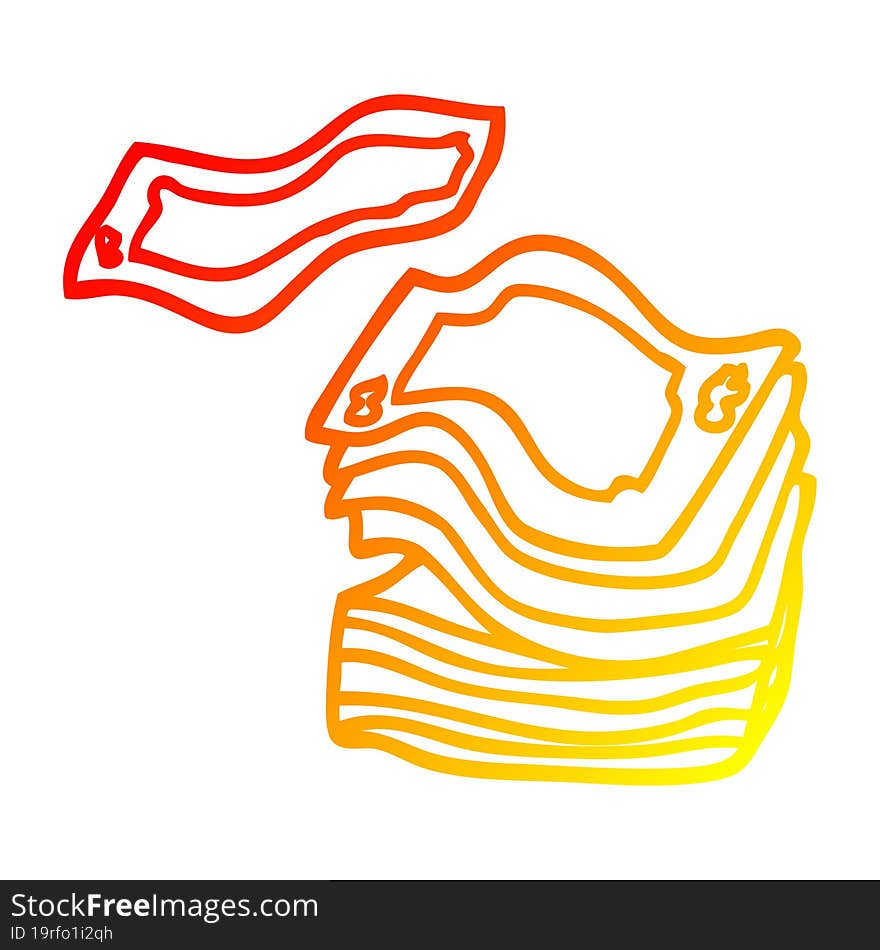 warm gradient line drawing cartoon money