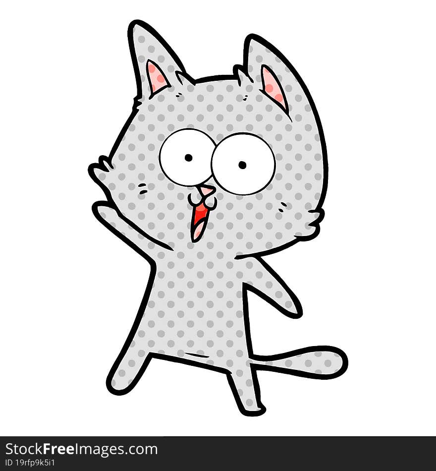 funny cartoon cat. funny cartoon cat