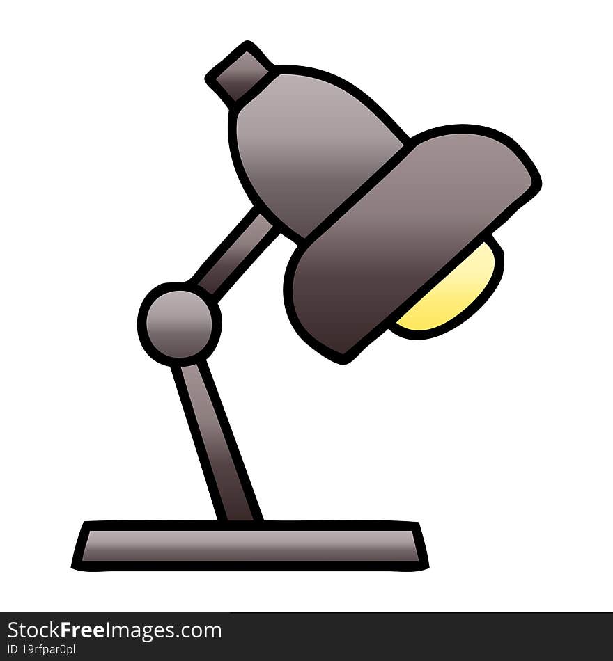 gradient shaded cartoon of a table lamp