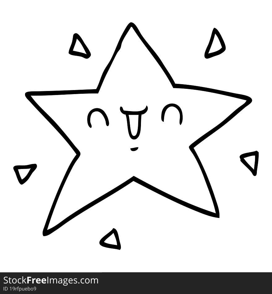 Cartoon Happy Star