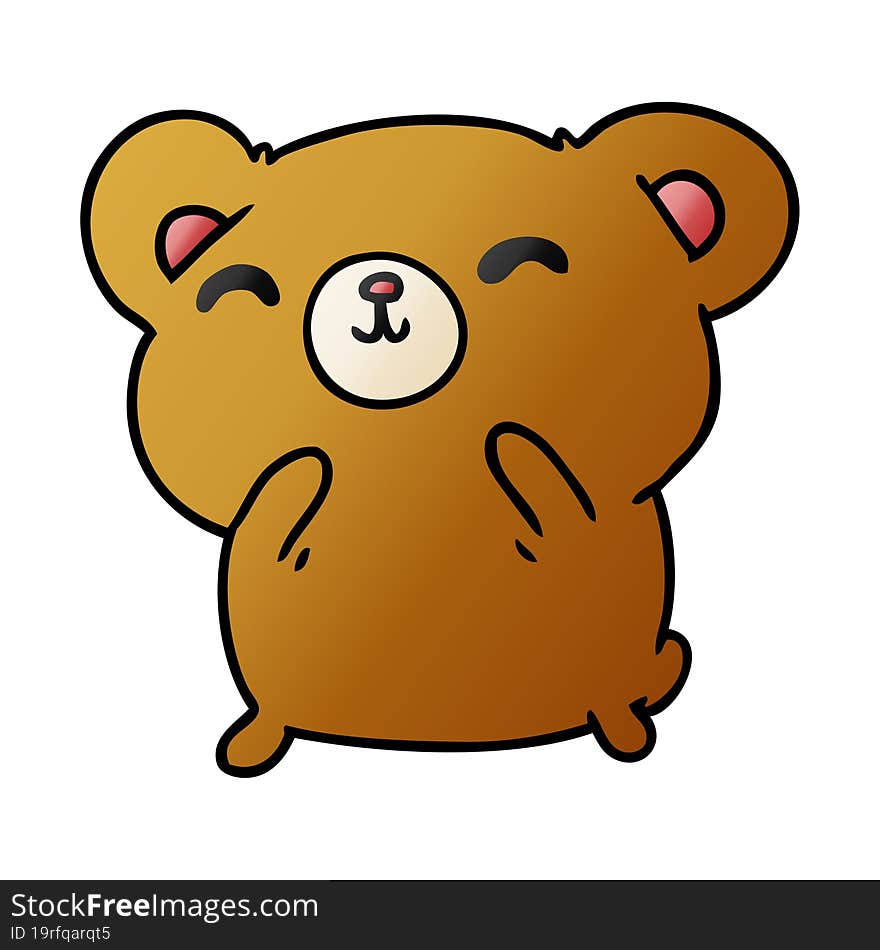 gradient cartoon kawaii cute happy bear