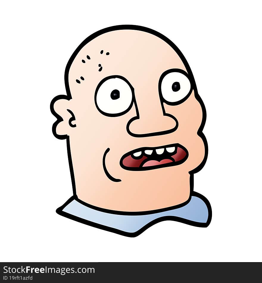 Cartoon Doodle Of A Mans Head