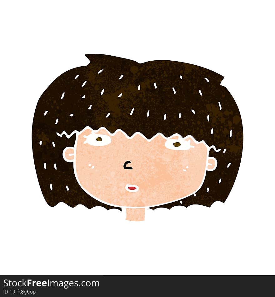 cartoon female face