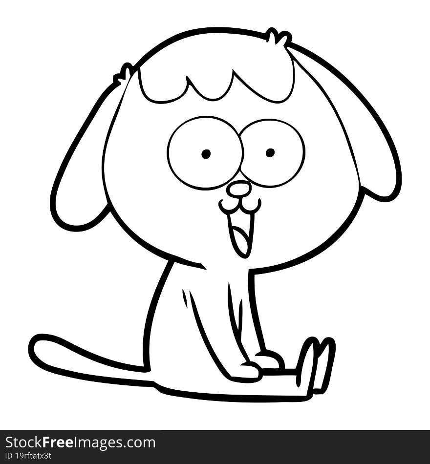 cute cartoon dog. cute cartoon dog