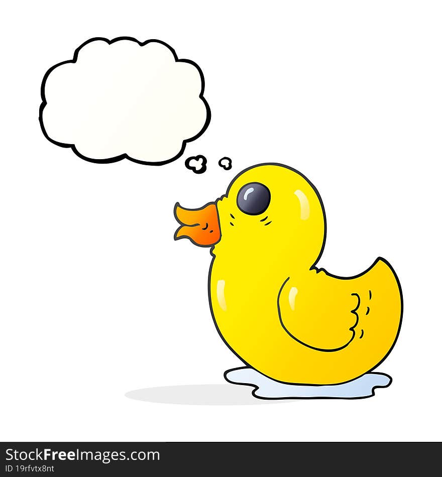 thought bubble cartoon rubber duck