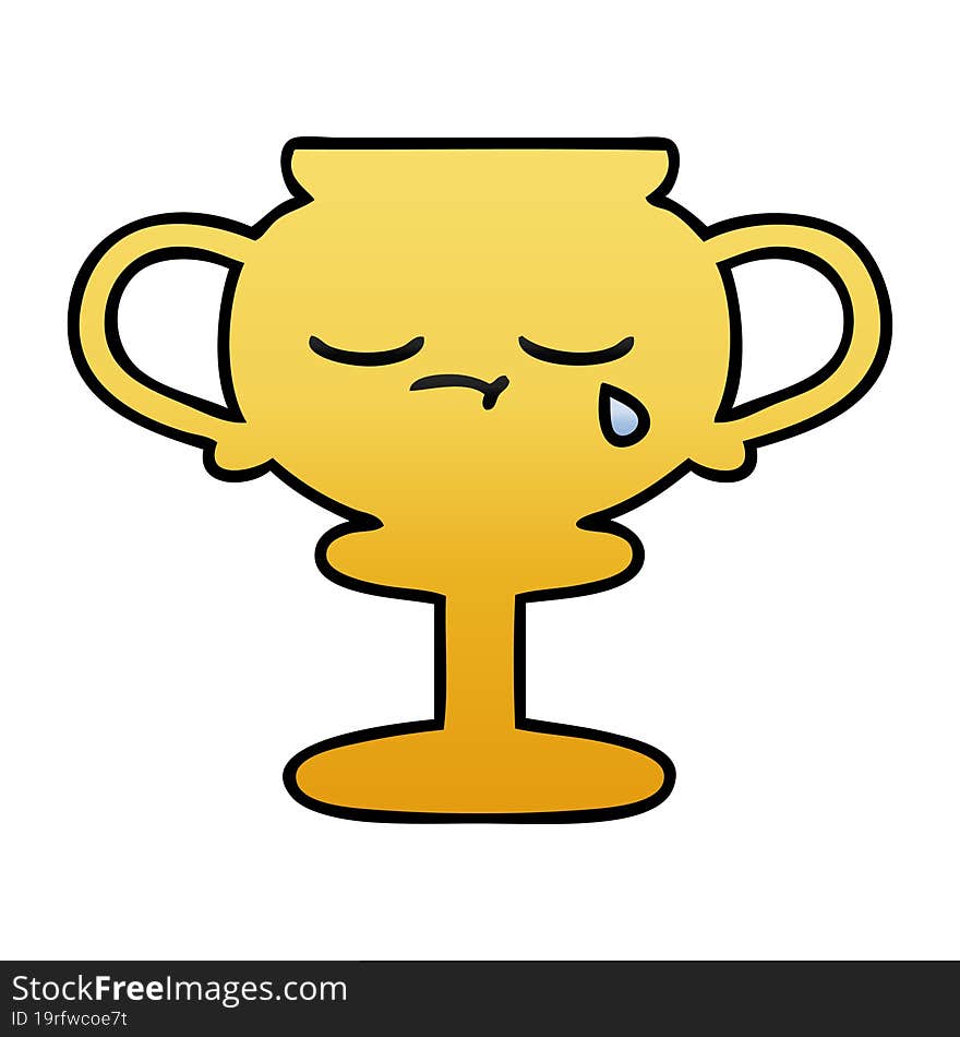 gradient shaded cartoon of a trophy