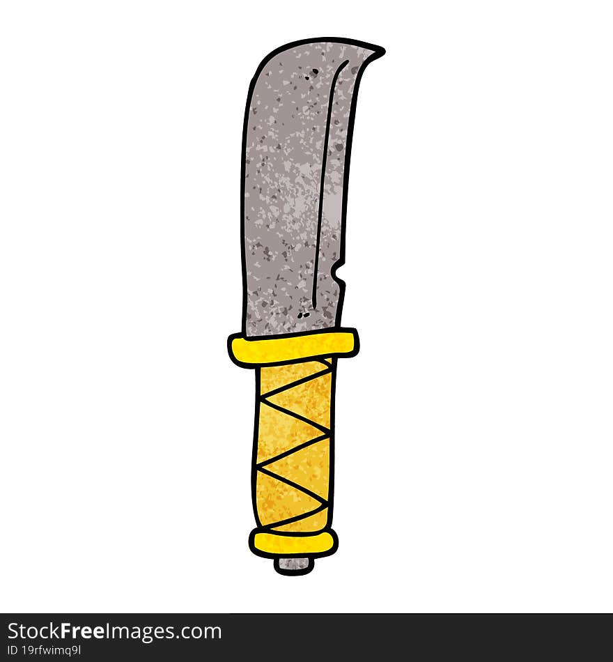 cartoon doodle viking knife