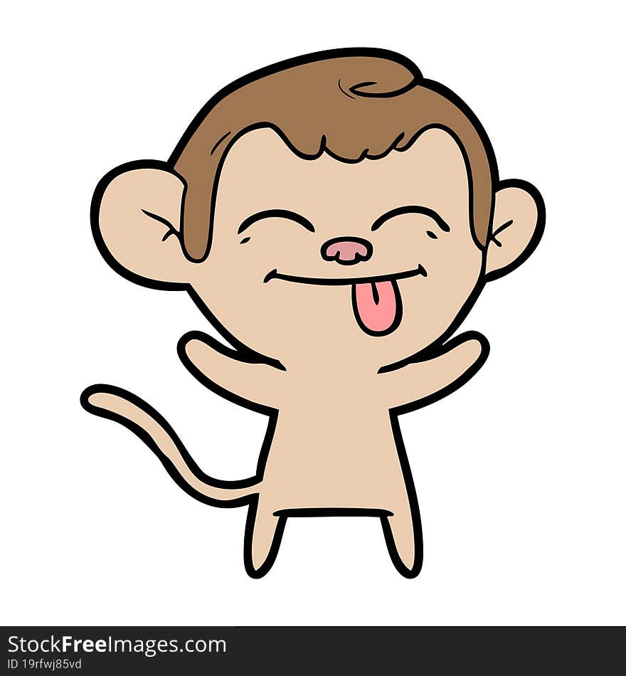 funny cartoon monkey. funny cartoon monkey