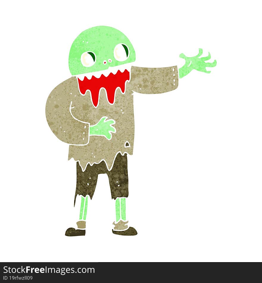 cartoon spooky zombie