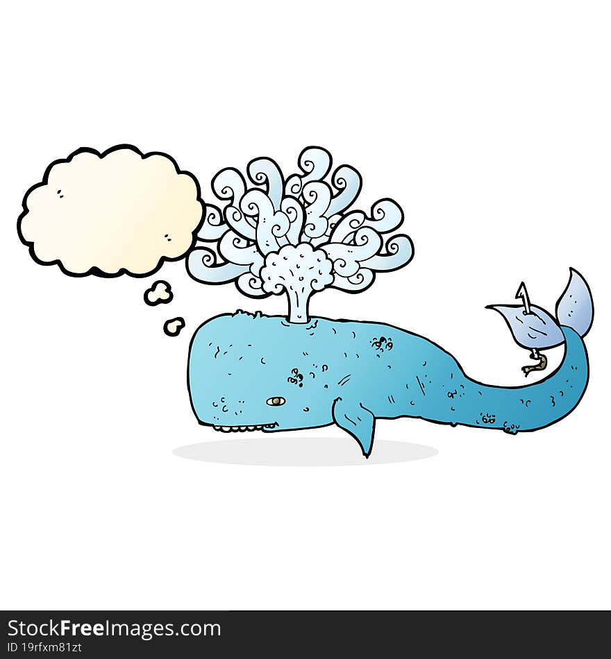 Cartoon Whale With Thought Bubble