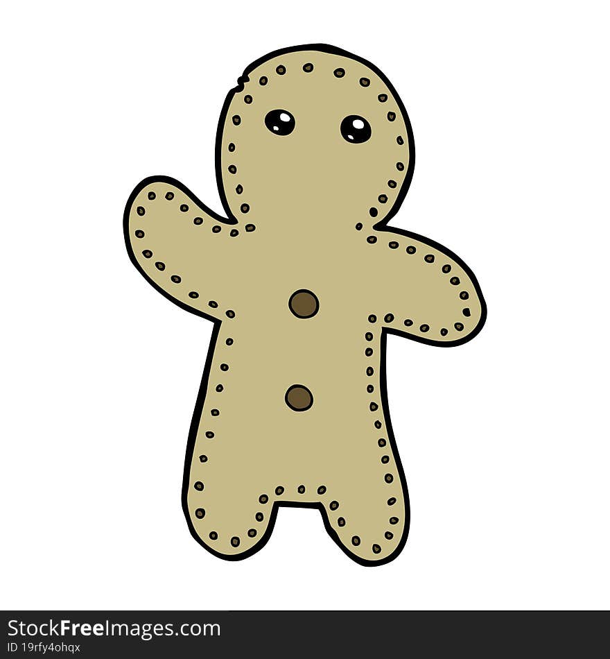 cartoon gingerbread man