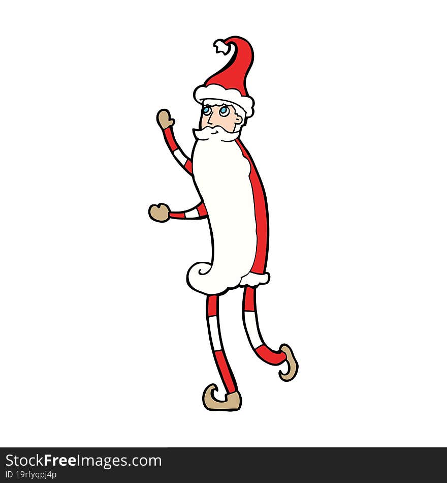 cartoon skinny santa