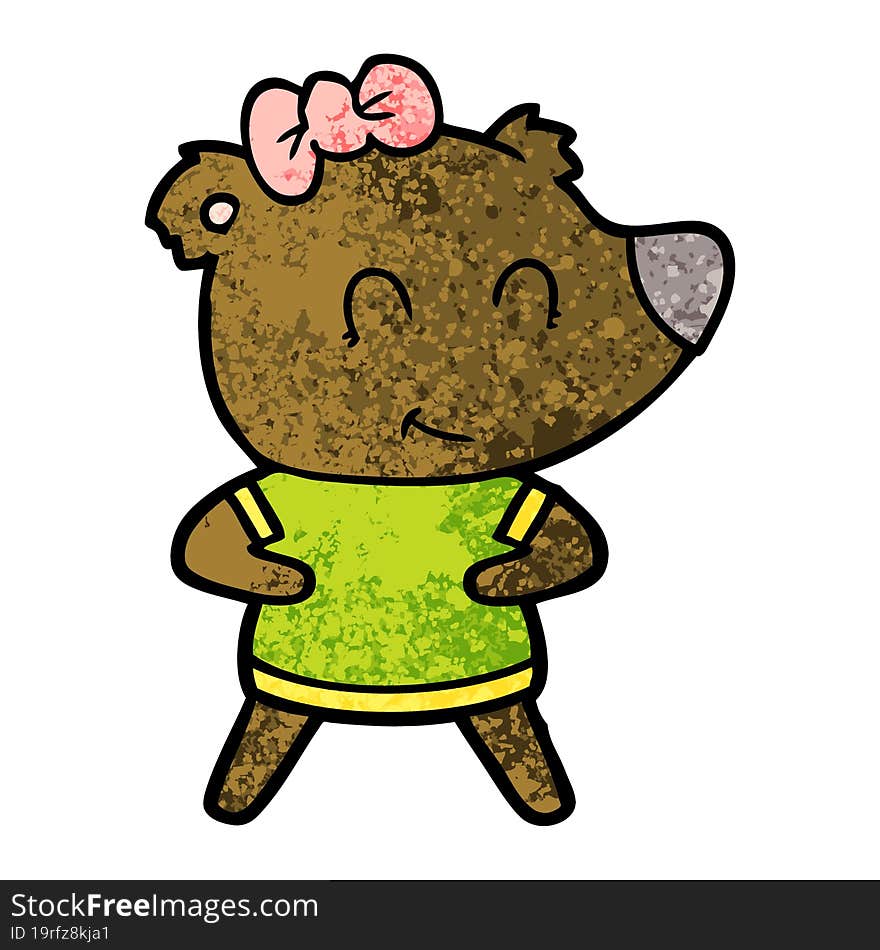 female bear cartoon. female bear cartoon