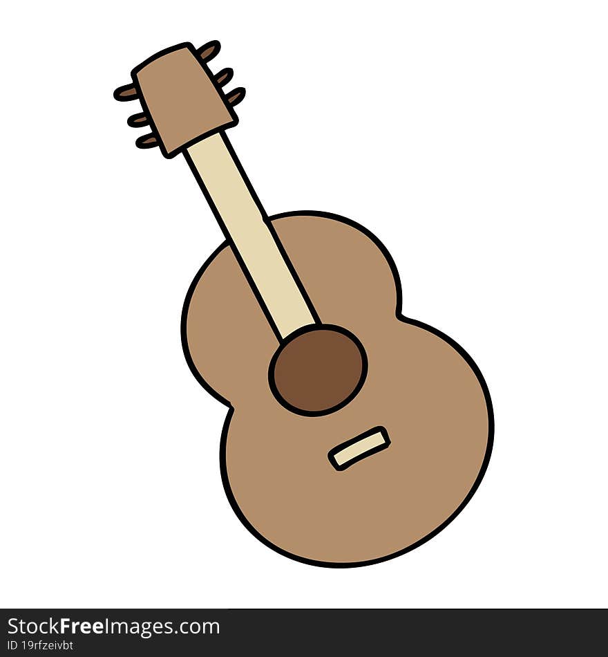 an acoustic guitar