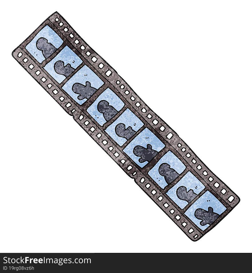 freehand textured cartoon film strip