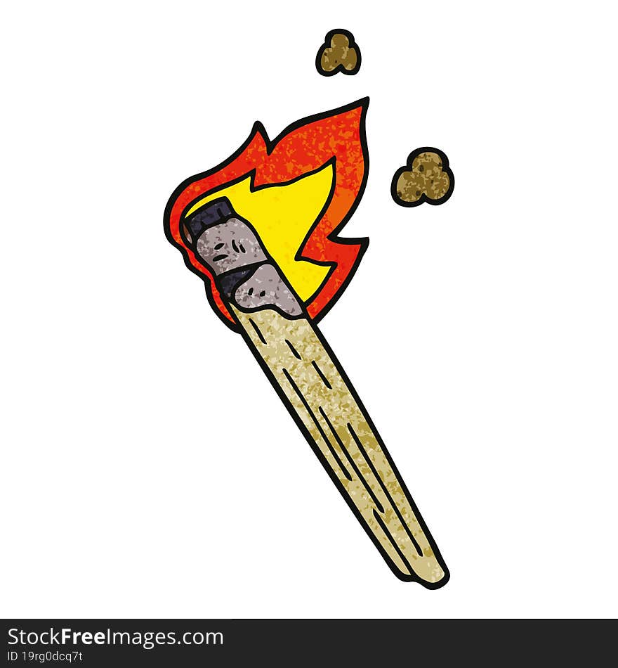 Cartoon Doodle Burning Torch Brand