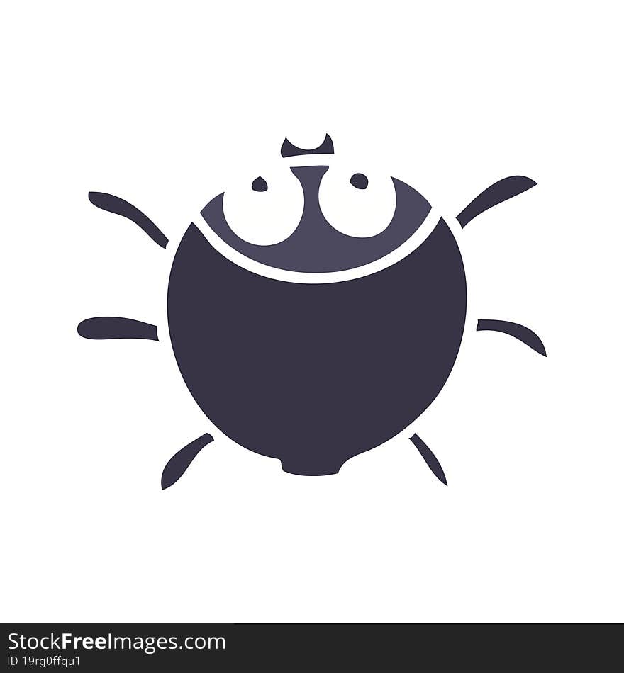 quirky hand drawn cartoon beetle