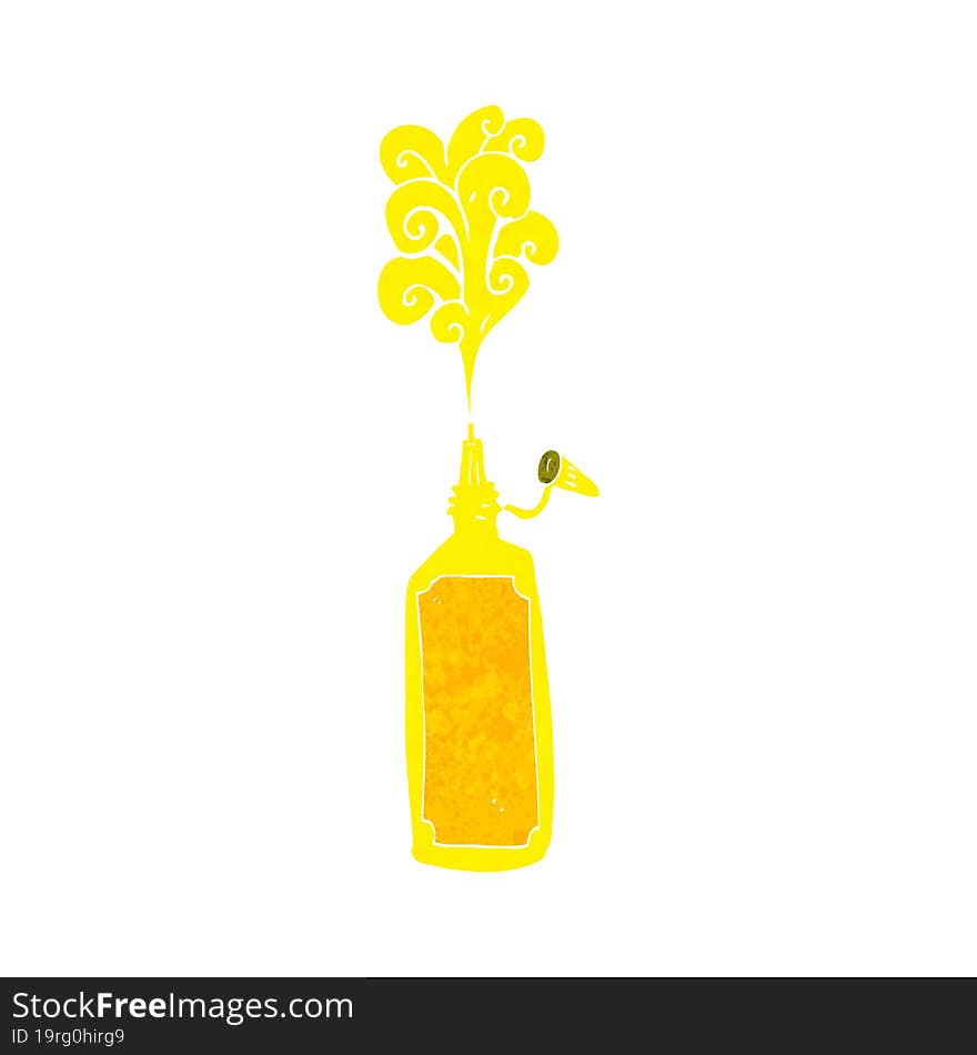 cartoon mustard bottle