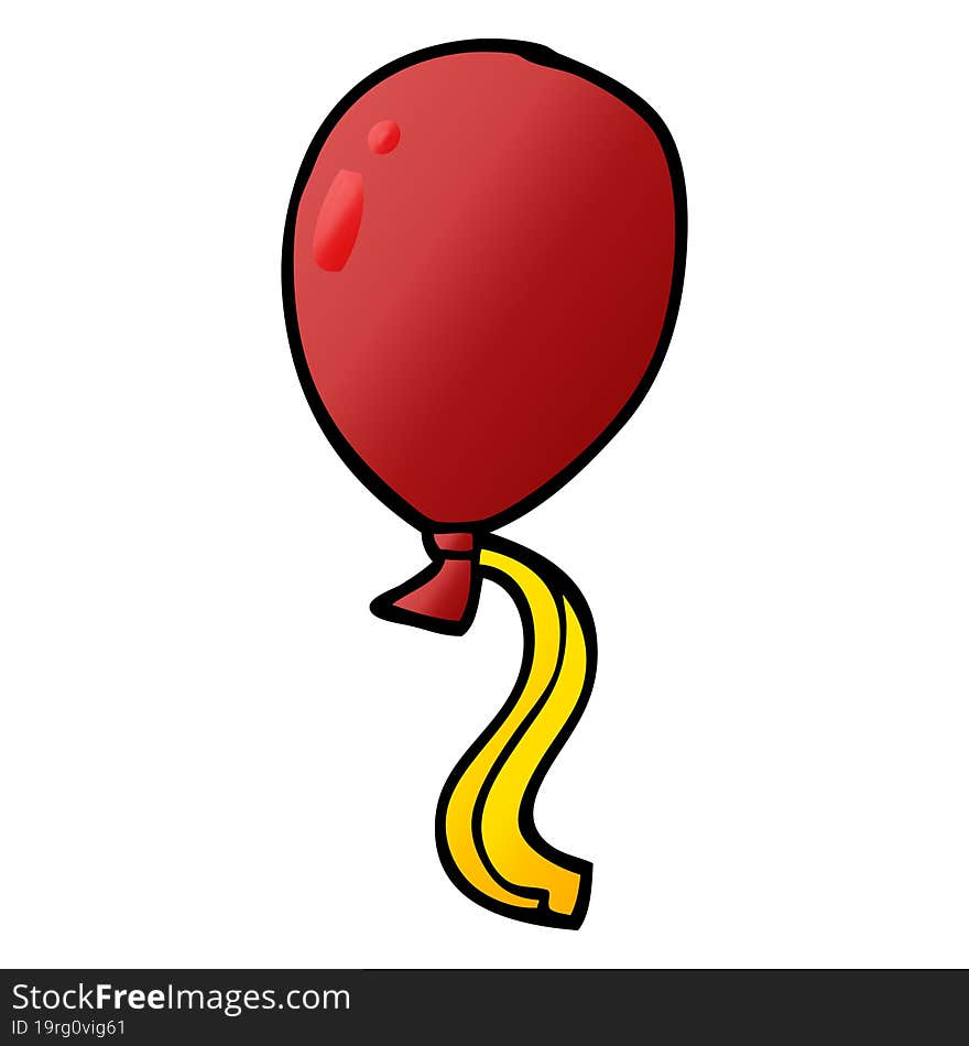 Cartoon Doodle Red Balloon