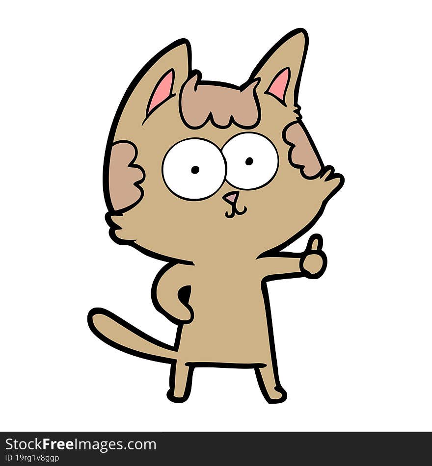 happy cartoon cat. happy cartoon cat