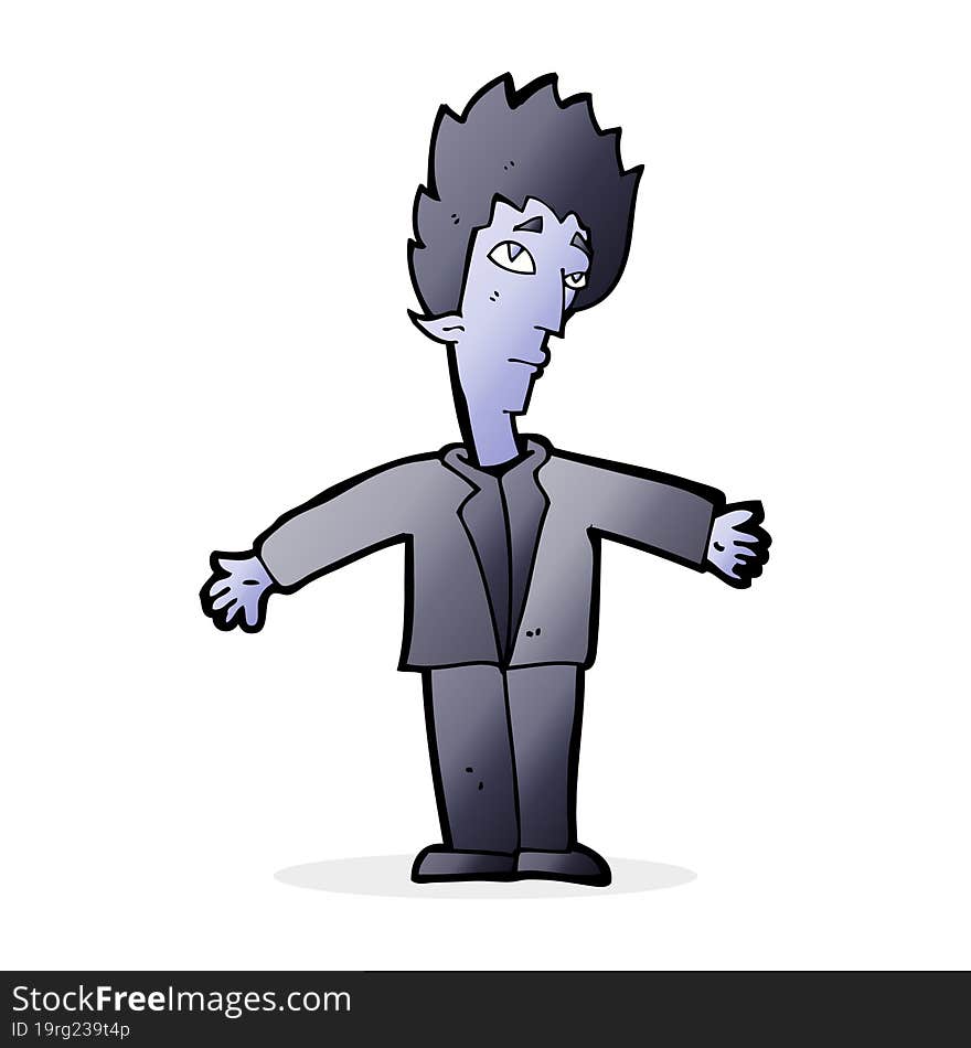 Cartoon Vampire Man