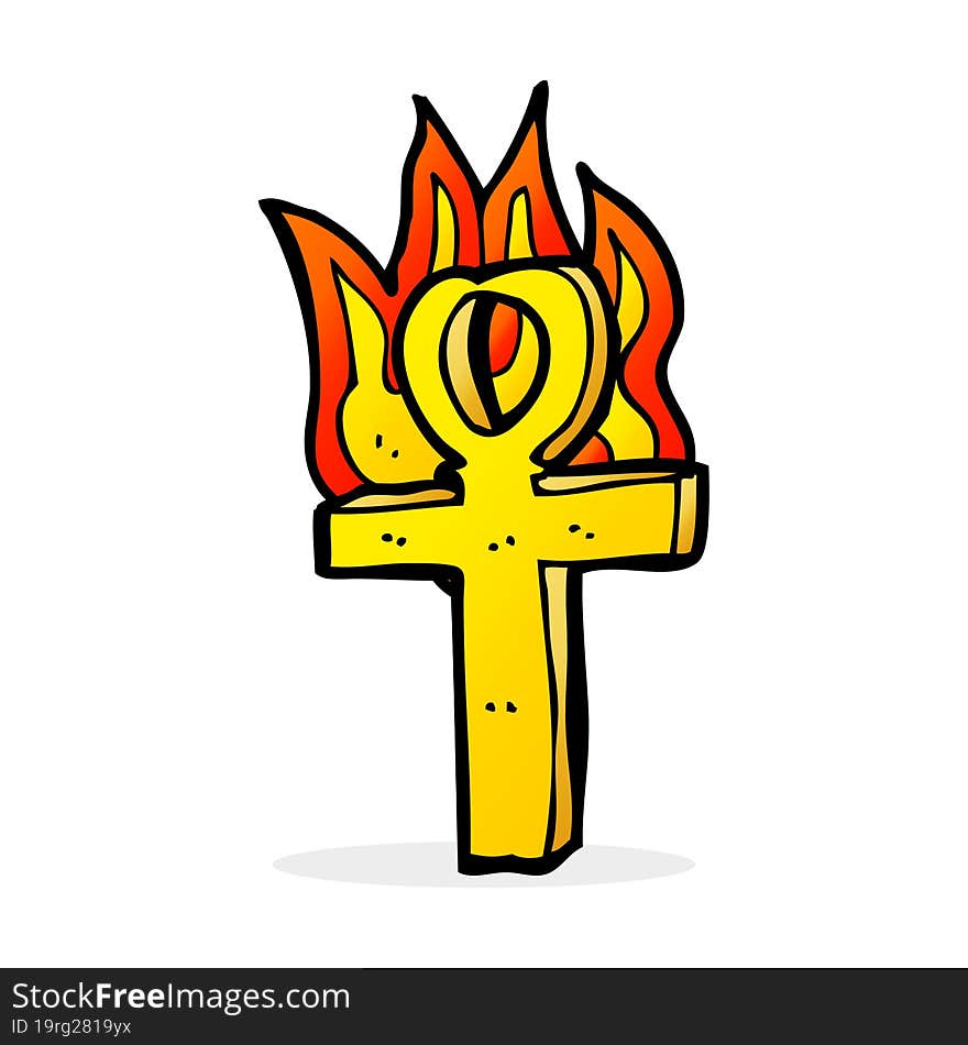 cartoon ankh symbol