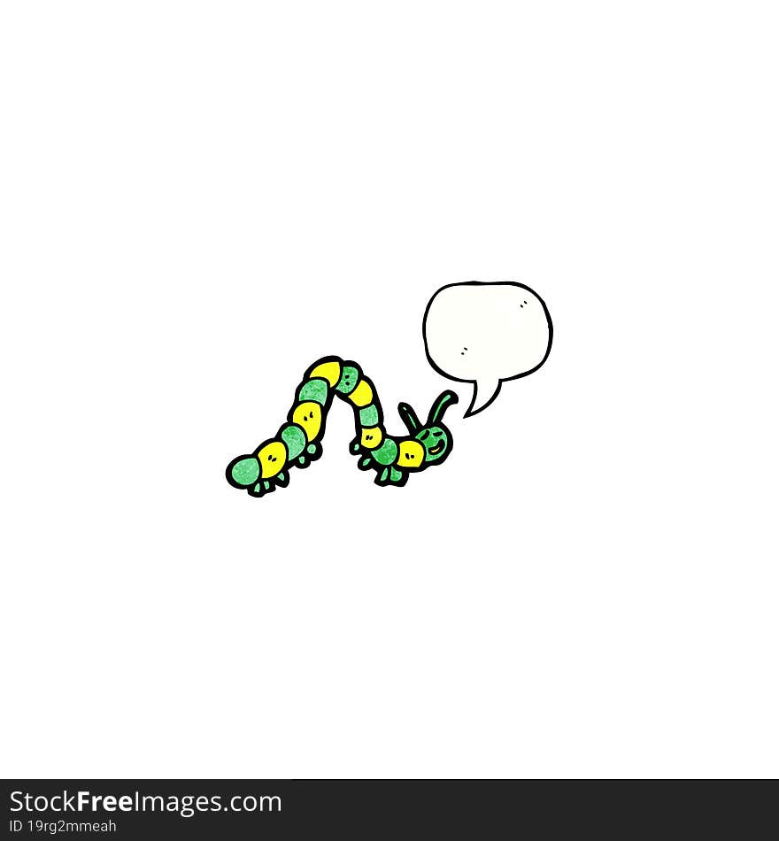 cartoon crawling caterpillar