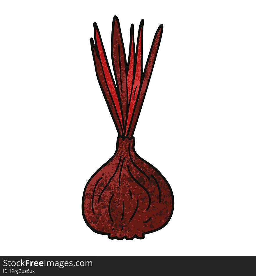 Cartoon Doodle Sprouting Onion