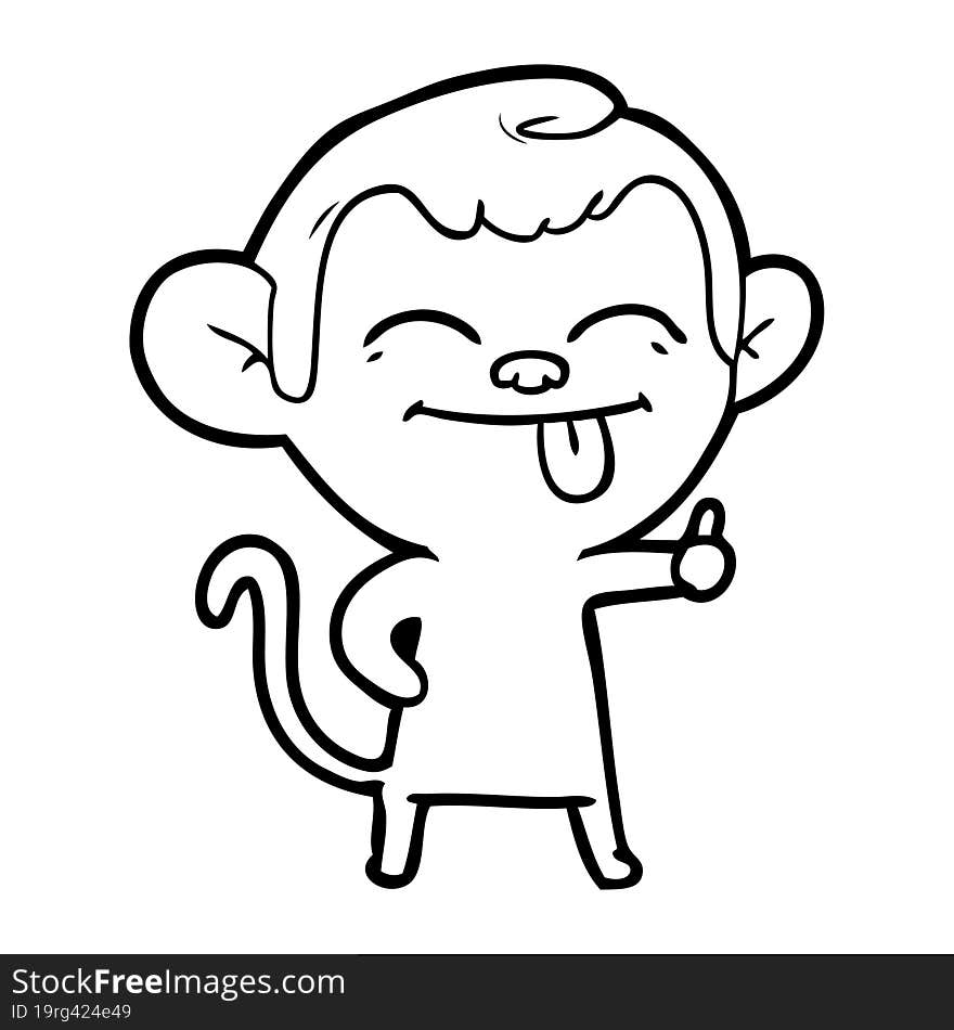 funny cartoon monkey. funny cartoon monkey