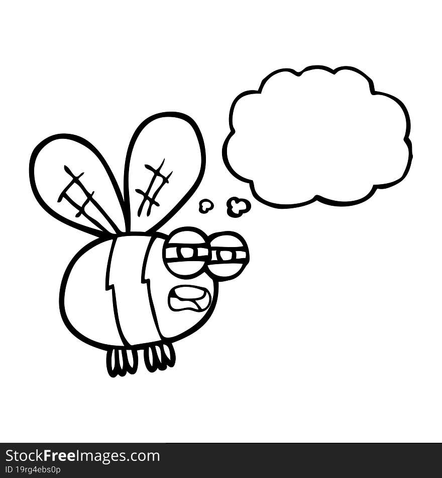 thought bubble cartoon bee