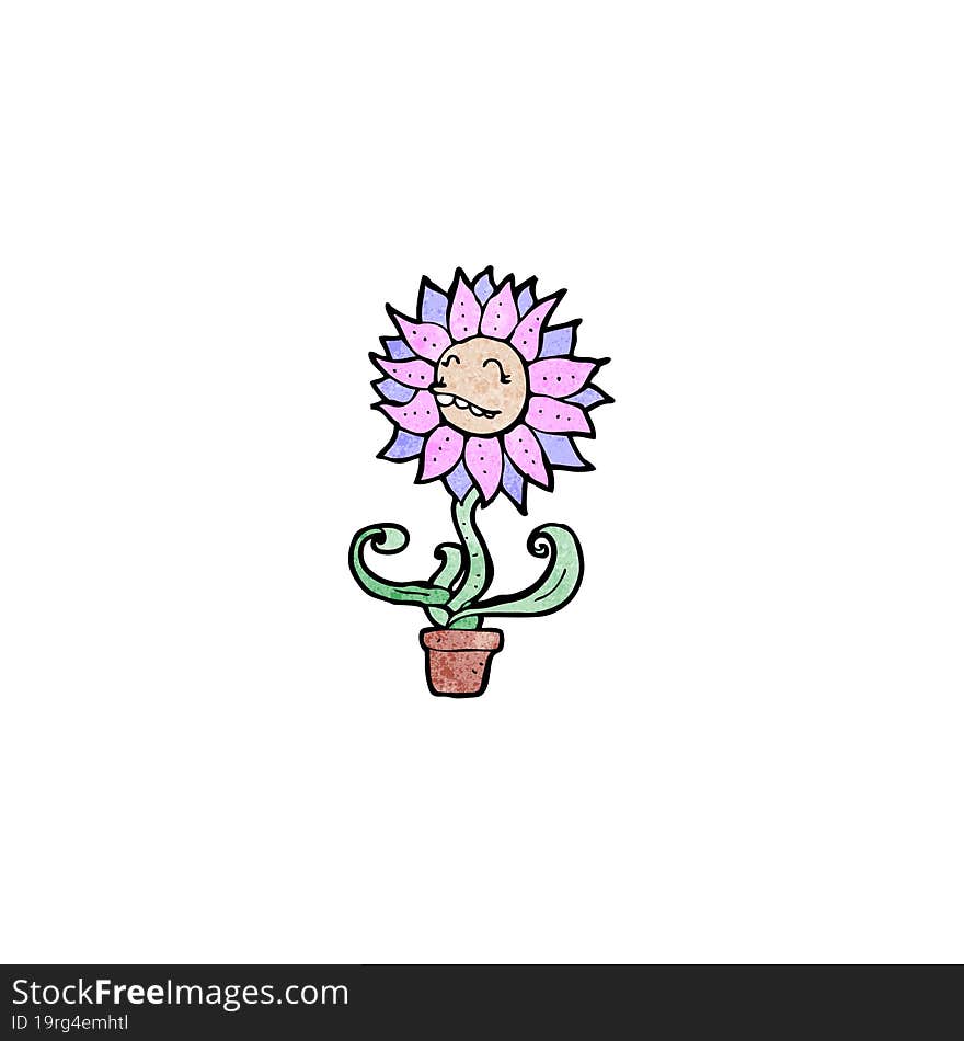 Flower Cartoon Character