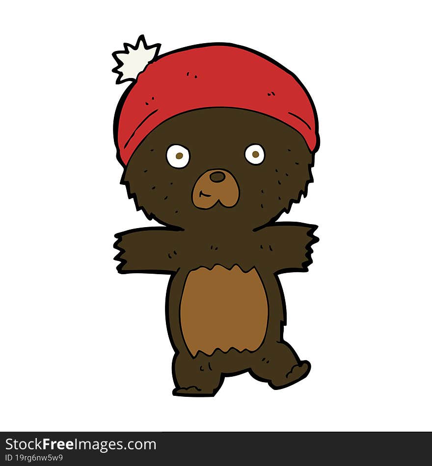 Cartoon Cute Black Bear