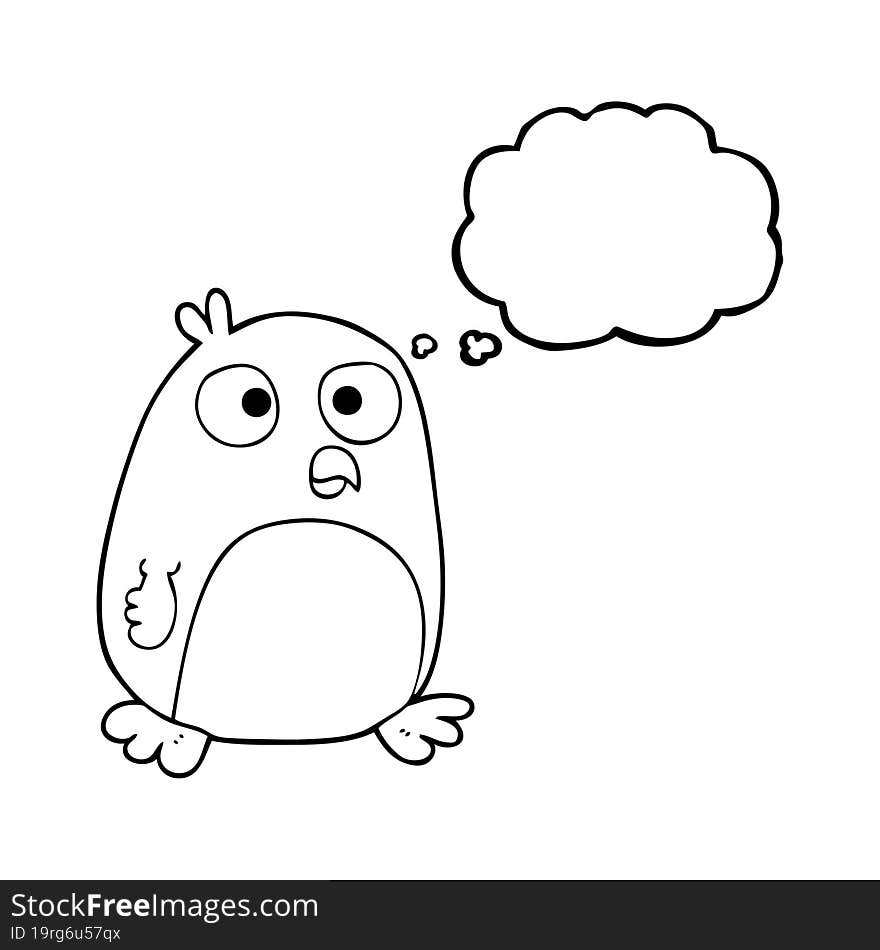 Thought Bubble Cartoon Bird