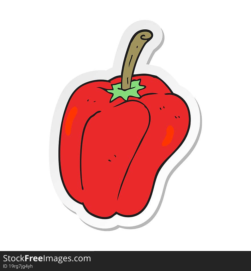 sticker of a cartoon pepper