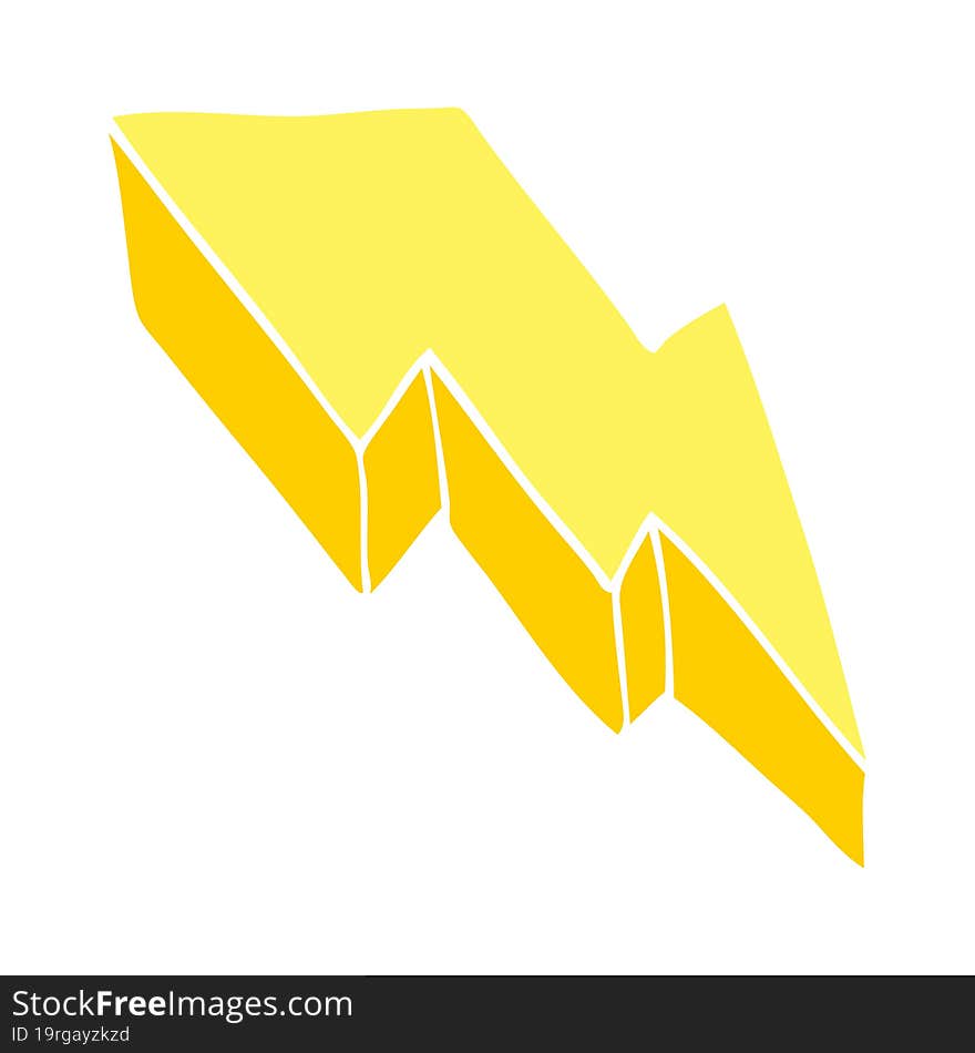 Cartoon Doodle Decorative Lightning Bolt