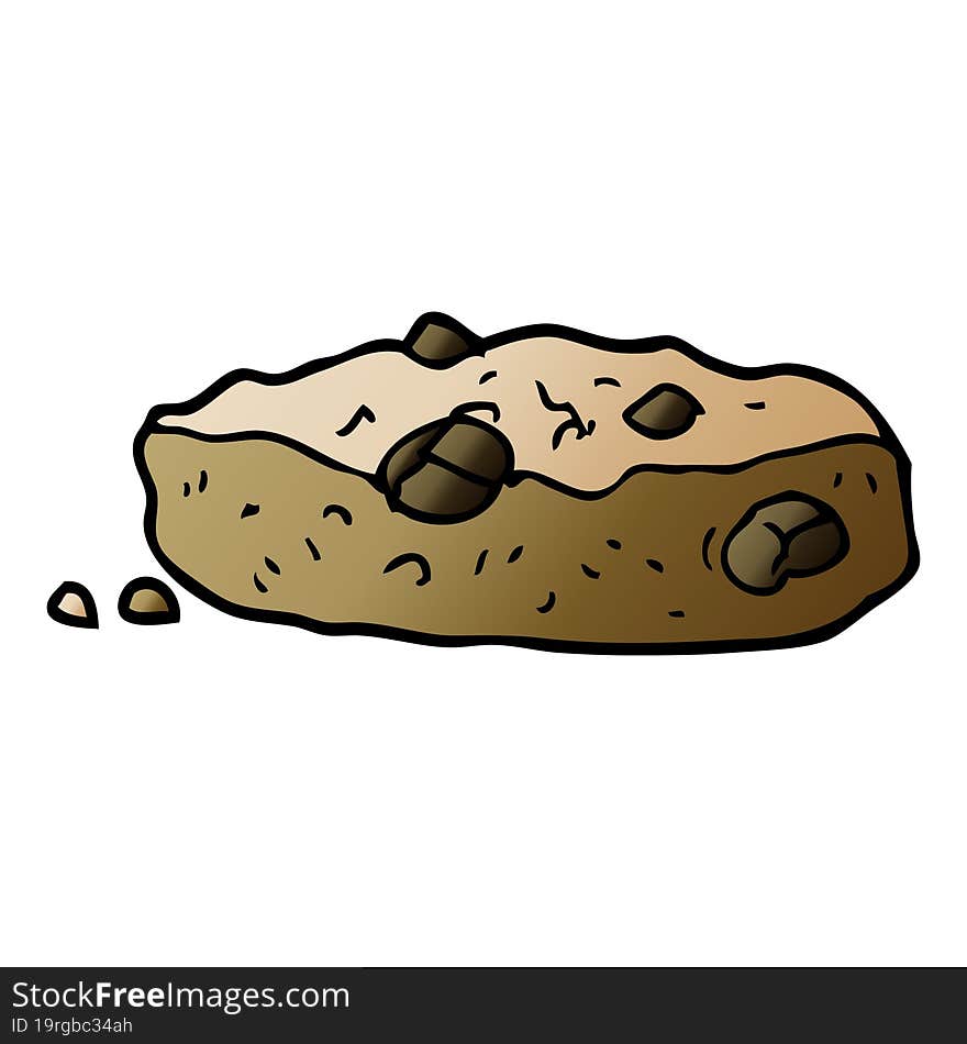 cartoon doodle choclate chip cookie