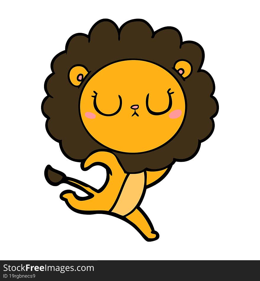 cartoon running lion. cartoon running lion