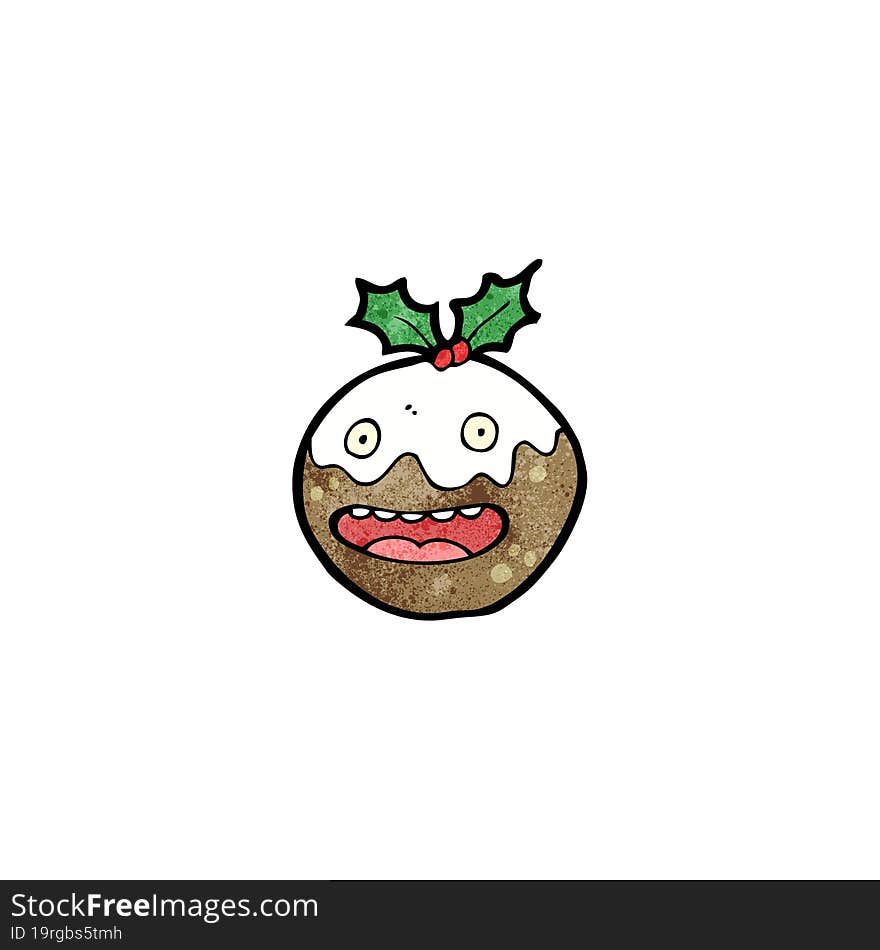 Cartoon Christmas Pudding