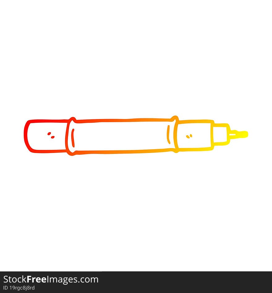 warm gradient line drawing cartoon pen