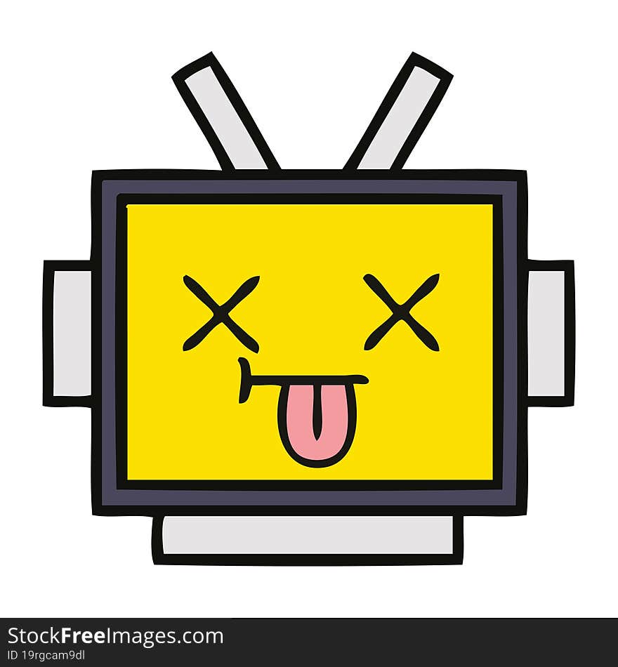 cute cartoon robot head