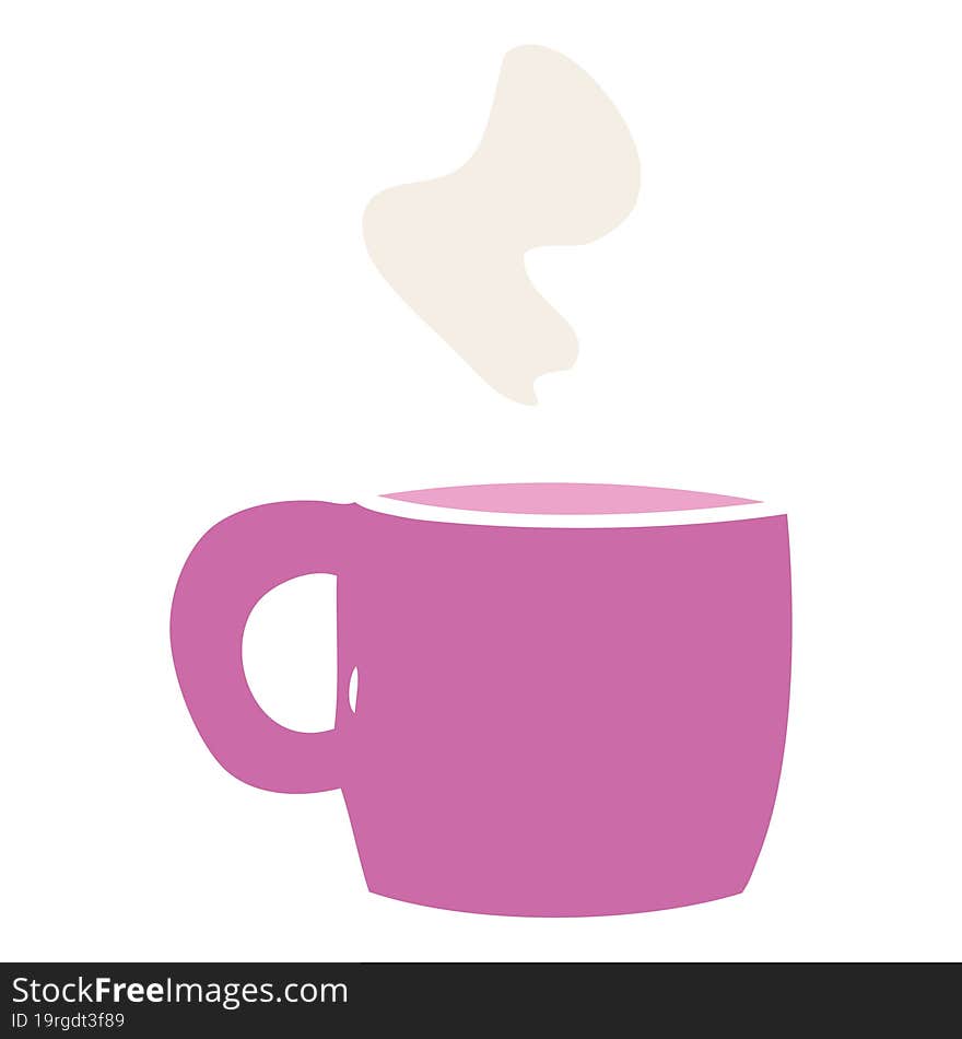 cartoon doodle of a steaming hot drink